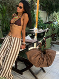 The Brown Pouf Beach Bag