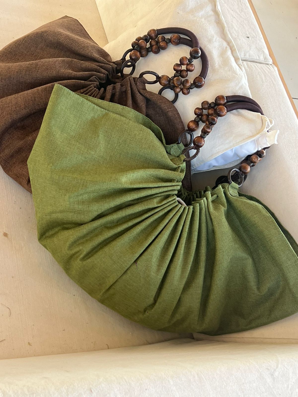 The Matcha Green Pouf Beach Bag