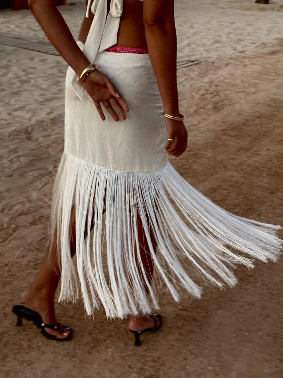 The Fringed Waves Skirt