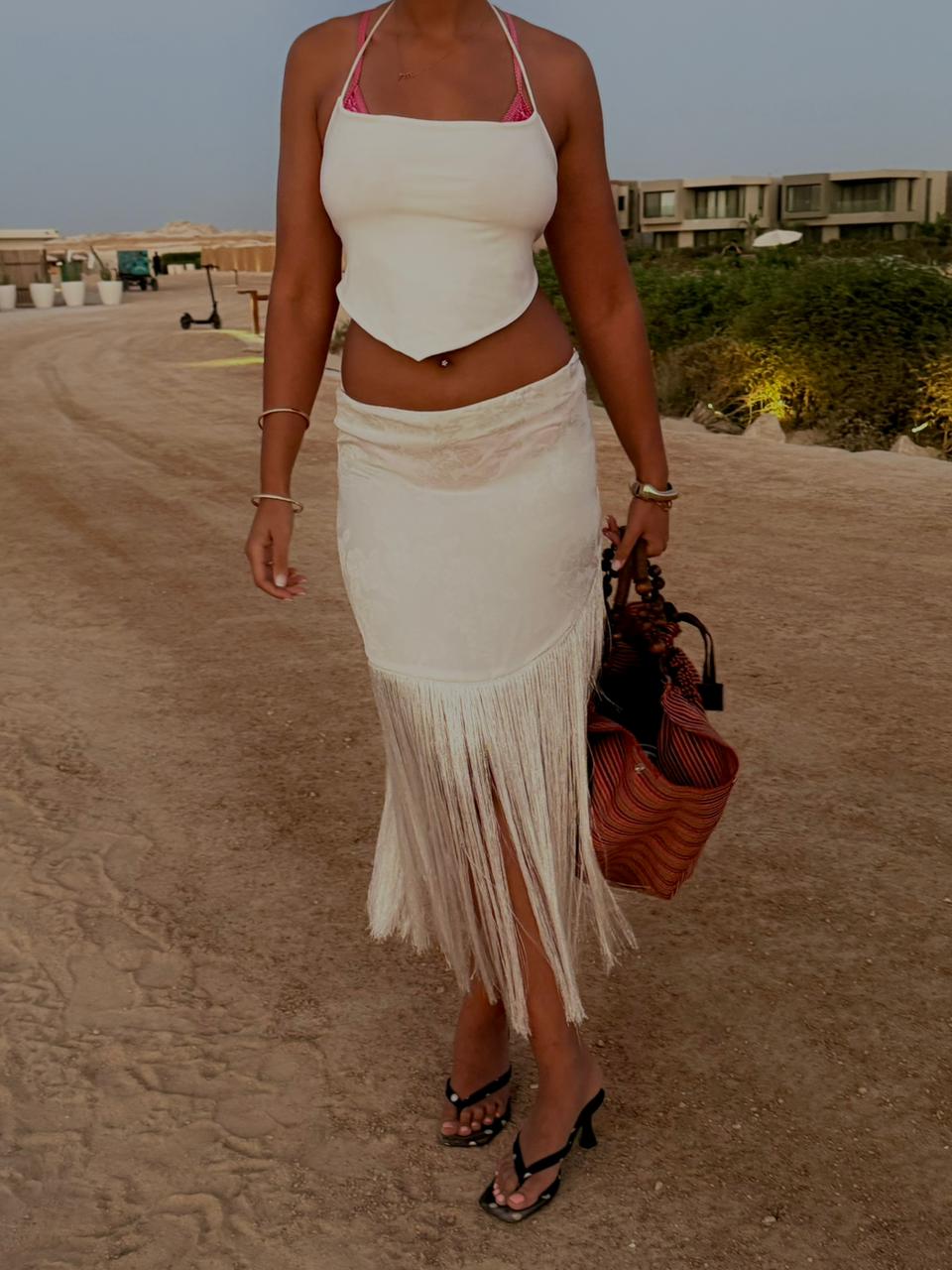 The Fringed Waves Skirt