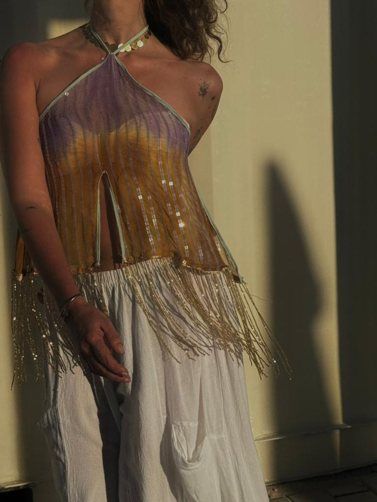The Fringe Glow Cover-up top