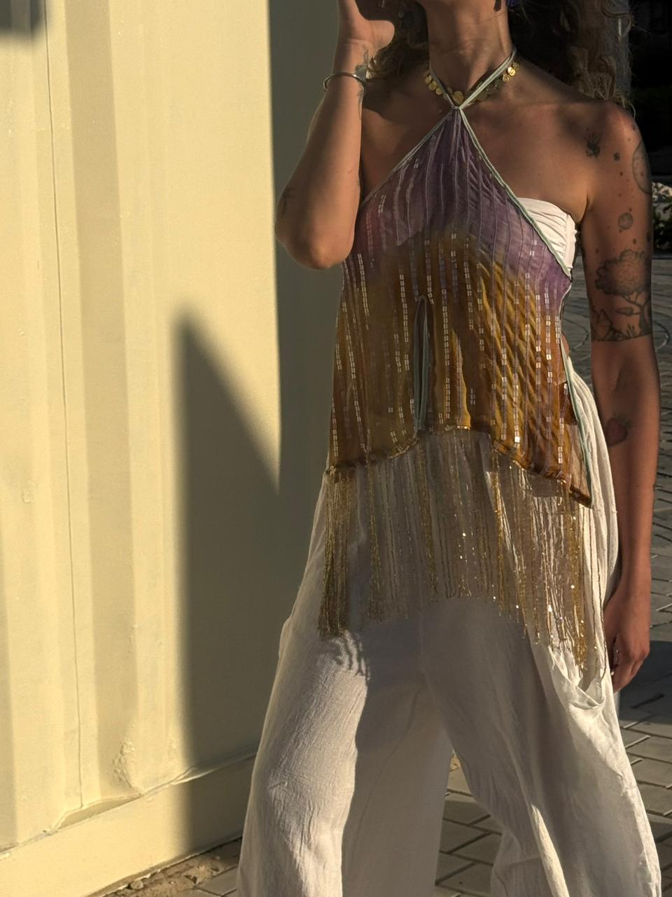 The Fringe Glow Cover-up top