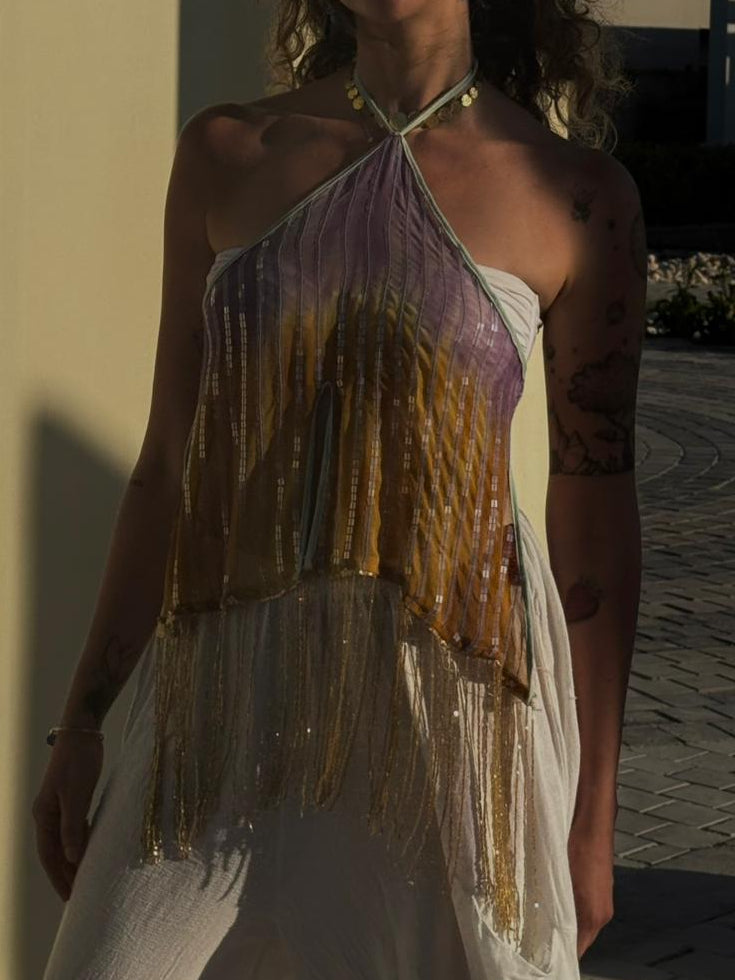 The Fringe Glow Cover-up top
