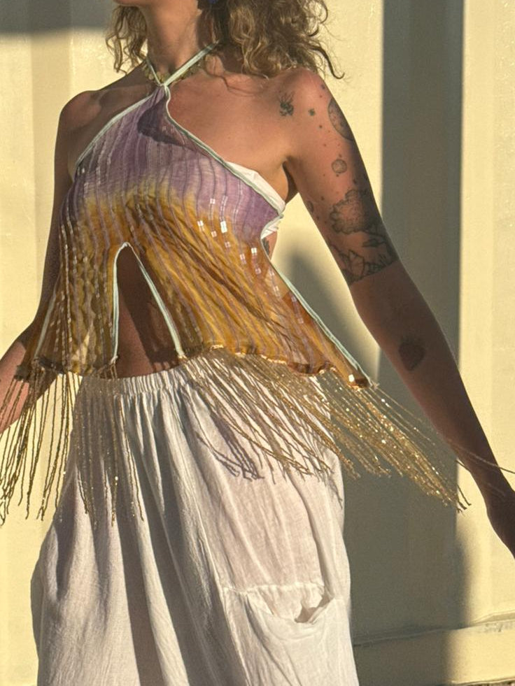 The Fringe Glow Cover-up top