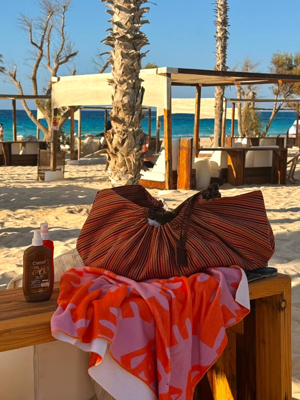 The Striped Pouf Bag