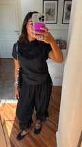 The Black Chinese Jacquard Top